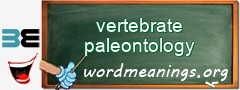 WordMeaning blackboard for vertebrate paleontology